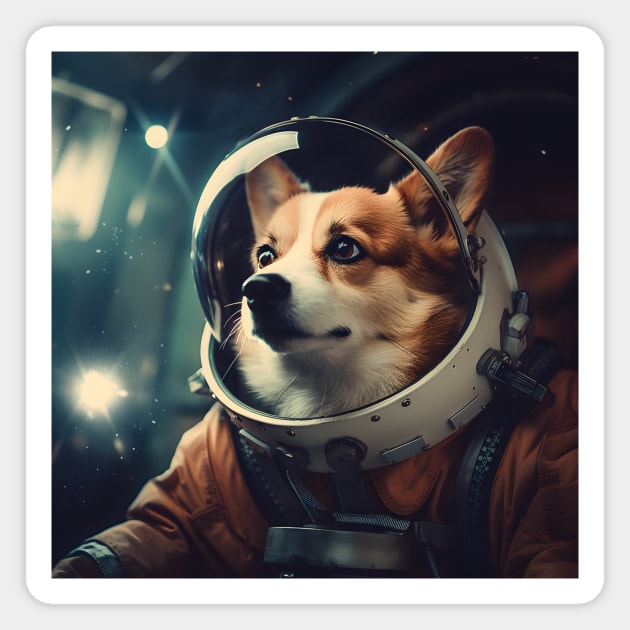 Astro Dog - Pembroke Welsh Corgi Magnet by Merchgard